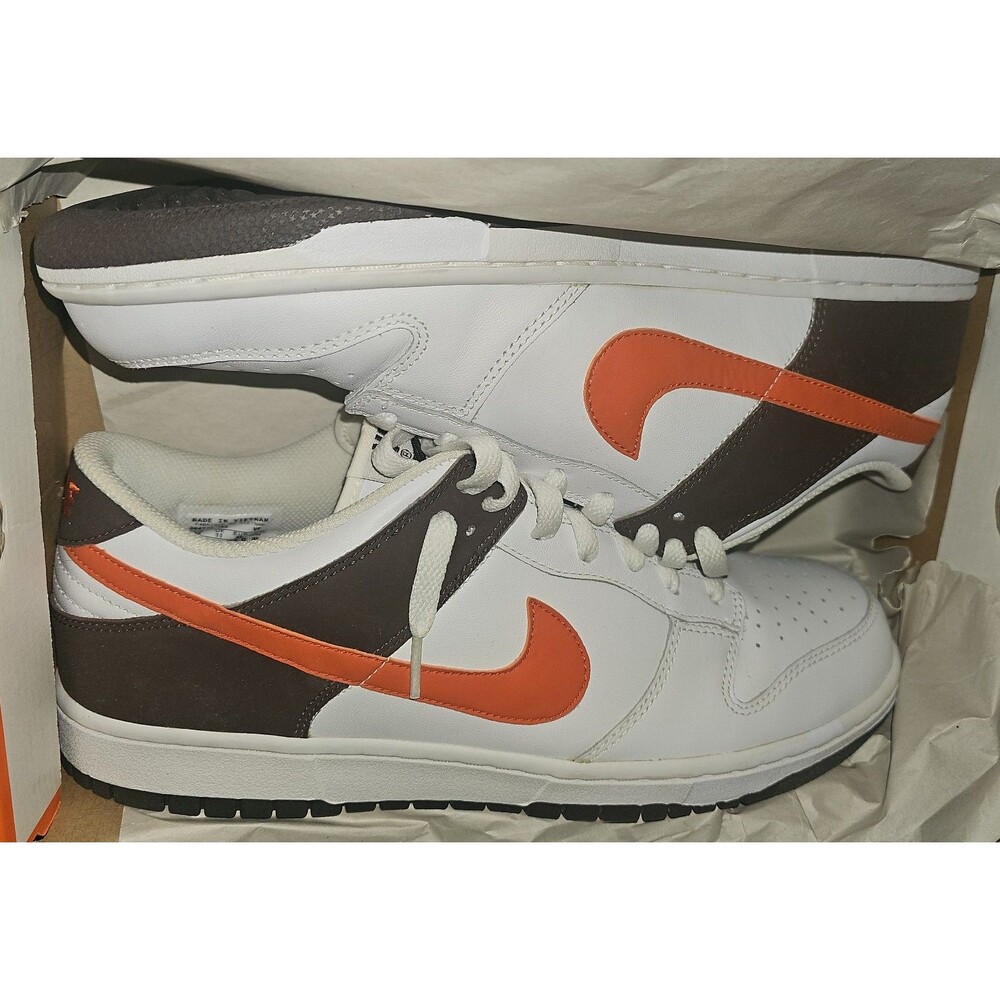 Nike Dunk Low CL Shoes Orange Sneakers Men's 12 304714-182 Cleveland Browns